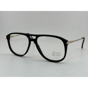 Sferoflex Italy S 411 - Black & Gold 411 BLK 135mm Retro Eyeglass Frames